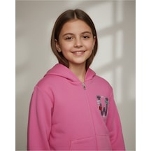 W Nakışlı Süzene Kız Çocuk Hırka Pembe Pembe W Nakışlı Süzene Kız Çocuk Hırka Pembe Pembe