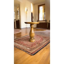 Wood Ahşap Tekli Vazomodel Mantar Yan Sehpa Modern Meşe Renk