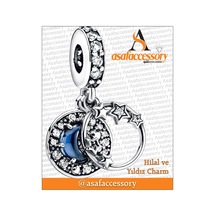 Hilal Ve Yıldızlar Charm Gümüş