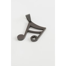 Ilkeshop Nota Çelik Kolye Ucu 2 CM-siyah Çok renkli