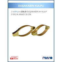 Duşakabin Cam Kapı Ay Kulp 4 Adet Duşakabin Kolu Gold Gold