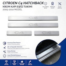 Citroen C4 Hb Krom Kapı Eşiği Tk 2005-2010 4Kapı Paslanmaz Çelik N11.8026