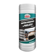 3 Adet Autokit Torpido Koruyucu Ve Parlatıcı Temizleyici Islak Havlu Plastik Kutu 50'li