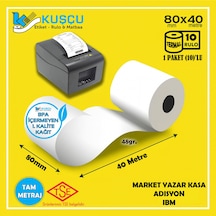 10 Adet 80x40 Tse Belgeli - 1. Kalite - Bpa İçermeyen - Pos,adisyon,yazar Kasa,bilgi Fişi,ıbm