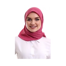 Kofra Desenli Baş Örtü - Gül Kurusu