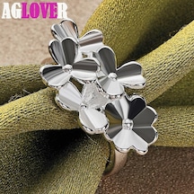 925 Ayar Gümüş Çiçek Yüzük Takı