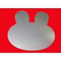 Aynalı Duvar Süsü Sticker Tavşan Şekilli Diğer