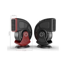 Taşınabilir Araç Isıtıcısı Küçük Fan Buğu Çözücü, Renk: 24v Siyah