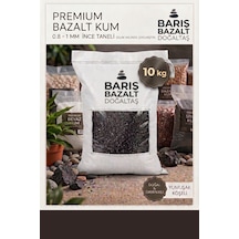 Premium Siyah Bazalt Kum 10 Kg - 0.8-1 Mm Doğal Siyah Akvaryum Kumu
