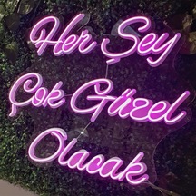 Herşey Çok Güzel Olacak Neon Led Yazı Renkli