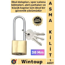 Kilit Çelik Gövde Güvenlik Kilidi Dayanıklı Koruma Emniyetli Mekanizma Sarı Uzun Asma Kilit 38 Mm Çok Renkli