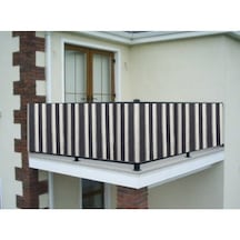 Ceylan Home Balkon Demiri Perdesi Bağcıklı Gri Beyaz 600X80