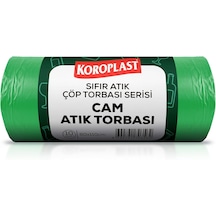 Cam Atıklar Çöp Torbası 10 Lu 80 110 Cm, Kesici Atıklara Dayanıklı, Çift Katlı, Geri Dönüştürülebilir, Kolay Bağlanabilir, Depo, Restoran, Okul, Fabrika, Ev, Ekstra Kalın Çöp Torbası