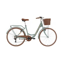 Bisan Sorrento-s Kadın Şehir Bisikleti 44cm V 26 Jant 7 Vites Yeşil Silver Çok Renkli