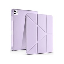 Newface Apple iPad Uyumlu  Air 13 2024 Kılıf Kalemlikli Mars Tablet Kılıfı - Lila