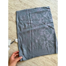 Noura Scarf Pırlanta Orin Şal Koyu Gri Çok Renkli