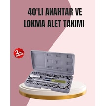 Mey İthalat Otomotiv Ve Ev Kullanımı İçin 40 Parça Lokma Anahtar Seti Taşıma Çantalı