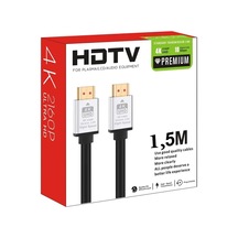 Hdmi Kablo 1,5 Metre 4k Hdtv 2160p 18gbps Premium Altın Kaplama Uç Yüksek Hızlı Aktarım Plasma Lcd Pc Ses Ekipmanları 1,5 Metre