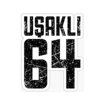 64 UŞAK Sticker Yapıştırma Oto Etiket 17cm 64 UŞAK Sticker Yapıştırma Oto Etiket 17cm