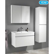 Isvea Trio+ 80 Cm Banyo Dolabı- Tek Çekmeceli