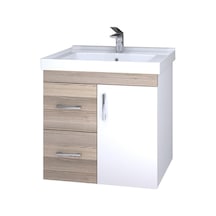Denko Petra 65 Cm Mdf Banyo Dolabı Alt Modül Ve Seramik Lavabo Çok Renkli