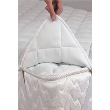 Altın Karma Yatak Koruyucu Kapitoneli 100x200 Cm Tek Kişilik Çarşaf Köşe Lastikli Beyaz