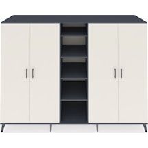 Kronos Dolap 12 Raflı 4 Kapaklı 220x59x163 Antrasit-aytaşı/antras Antrasit-aytaşı/antrasit