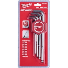 Milwaukee Alyan Seti Alyan Anahtar Seti Allen Set  Premium Alyan Üst Düzey 1.5-10 Mm 9 Parça