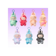 Bubble Mart Labubu Moloz Kalp Atışı Macaron Vinil Maske Serisi Kör Kutu End Gri Gri