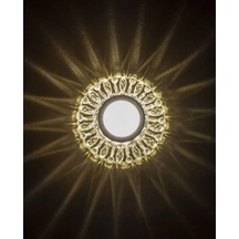 Kristal Cam Spot Lamba Gu10 Duy Led Çerçeveli 4000k Doğal Işık Tavan Aydınlatması 12 Cm Bx-316734