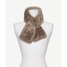 Yargıcı Leopar Desenli Suni Kürk Yaka 26kkyk1003x 003 Kahverengi