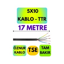 Öznur 5x10 Ttr Kablo Siyah Metre Seçenekli - 17 Metre