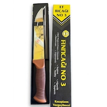 Ergonomik Kaymaz Saplı Paslanmaz Çelik Keskin Ağız Profesyonel Et Bıçağı No3