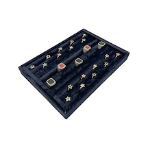 Yüzük Küpe Koldüğmesi Takı Standı Siyah Süet 17 X 24 Cm