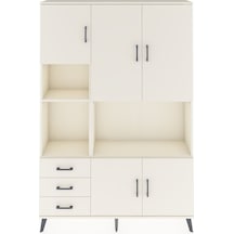 Arges Dolap 9 Raflı 3 Çekmeceli 5 Kapaklı 132x30x195 Aytaşı-a... Aytaşı