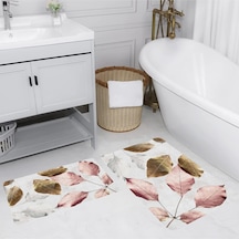 Rovigo Home Baskılı Kaymaz Taban 2 Li Banyo Paspas Takım Rvg5212-100X60-60X50 Çok Renkli