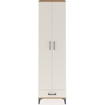 Arges Dolap 3 Raflı Tek Çekmeceli Tek Askılı 60x30x221 Çam-ay... Çam