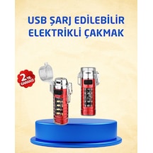 Tip C Şarjlı Dijital Ekranlı Çakmak Ve El Feneri Çok Renkli
