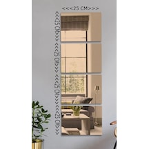 Bronz Kare Boy Aynası 4 Parça 25x25 Cm Altın - Bronz