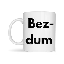 Bezdum Yazılı Minimal Tasarım Kupa Model 240 Karadeniz Mizah Temalı Baskılı Seramik Kahve Kupası Çok Renkli