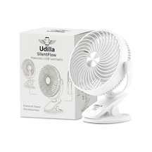 1800 Mah Bataratyalı Usb Mini Vantilatör Fan Klipsli Sabitleme - 360 Ayarlanabilir - Ultra Güçlü Hava Akımı İle