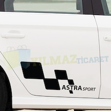 Opel Astra Sport Yan Kapı Altı Oto Sticker Etiket Yapıştırma 2 Ad