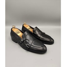 Yar&El Shoes Hakiki Deri Çift Tokalı Ayakkabı