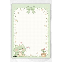 A5 Bloknot Kareli Defter - 50 Yaprak - Memopad - Notepad - Not Defteri - Not Kağıdı - 3865 Çok Renkli