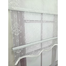 Bbb Damask Desenli Çift Mekanizmalı Tül Stor Perde Mt3049