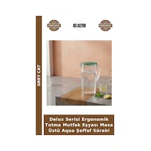 Delux Serisi Ergonomik Tutma Mutfak Eşyası Masa Üstü Aqua Şeffaf Sürahi