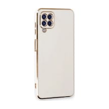 Samsung Galaxy A22 Kılıf Volet Silikon - Beyaz 0.2M-Çok Renkli
