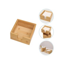 Haki Doku Kutusu Yemek Masası Aksesuarı Oturma Odası Bambu Peçeteler Çok Fonksiyonlu Durumda Tutucular Masalar Ev Kare