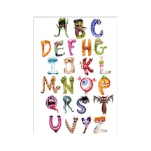 Canavarlar Alfabe Sticker Set