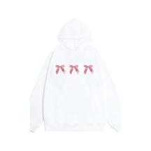 Y2k Vintage Pembe Kurdele Tasarım Sweatshirt 001
